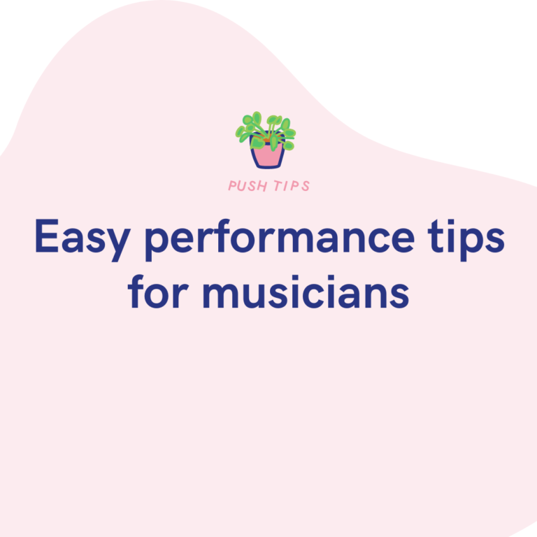 Easy performance tips for musicians