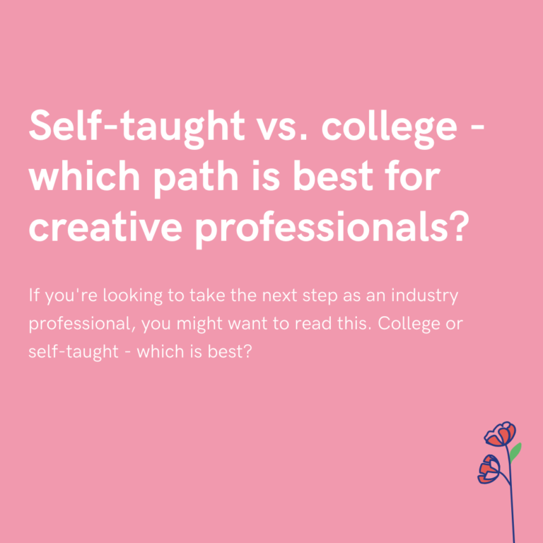 Self-taught vs. college - which path is best for creative professionals