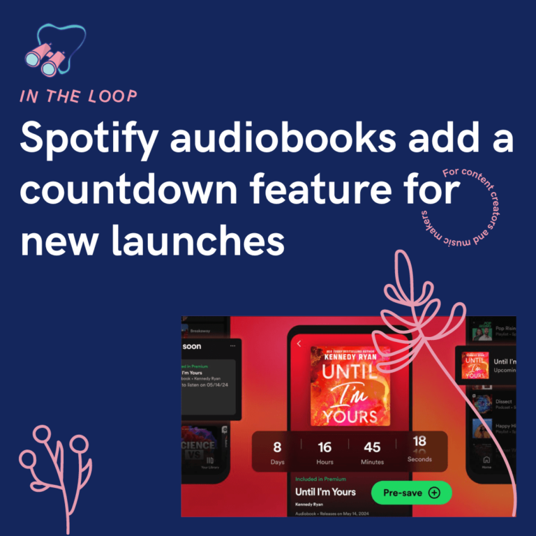 Spotify audiobooks add a countdown feature for new launches