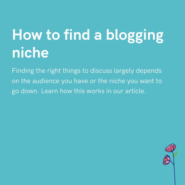 How to find a blogging niche