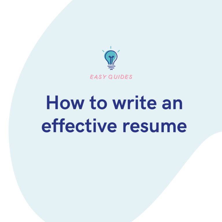 How to write an effective resume