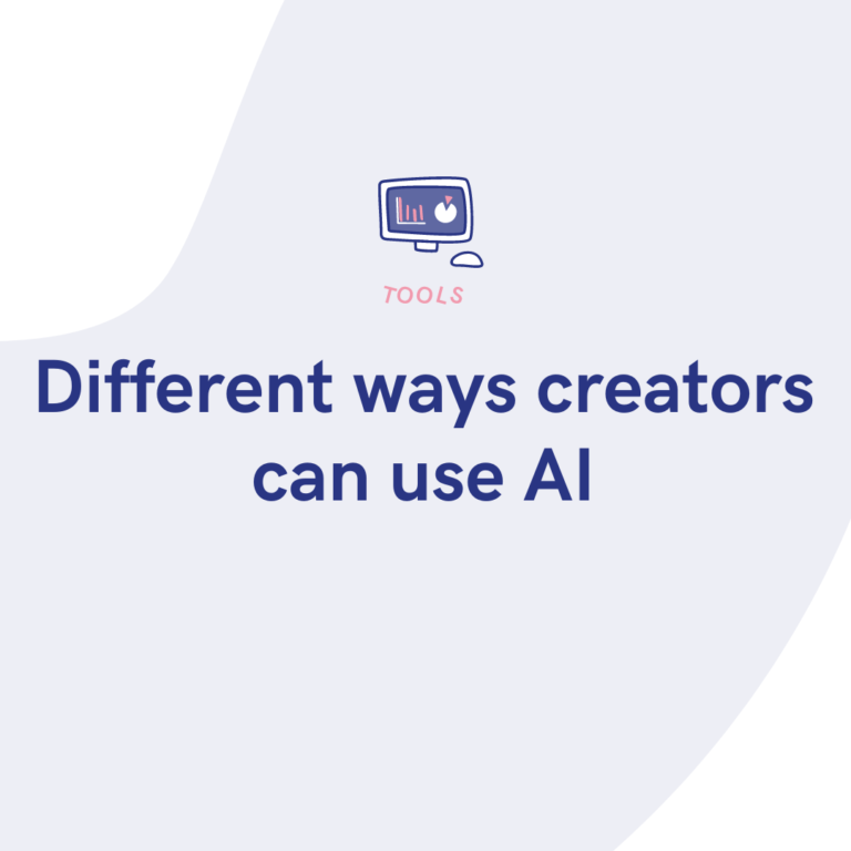 Different ways creators can use AI