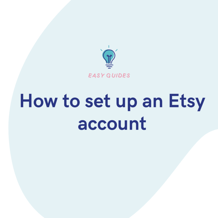 How to set up an Etsy account