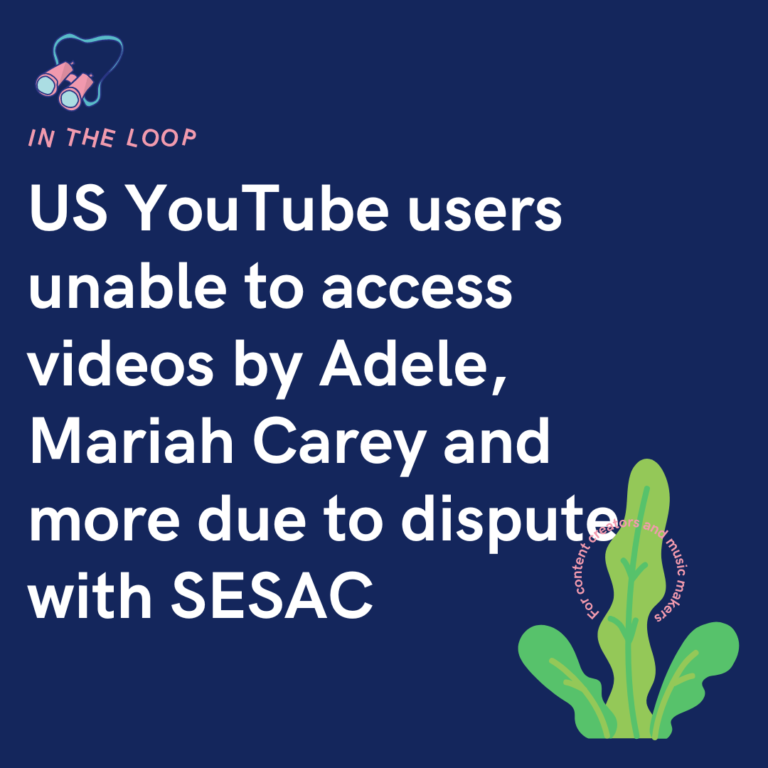 US YouTube users unable to access videos by Adele, Mariah Carey and more due to dispute with SESAC