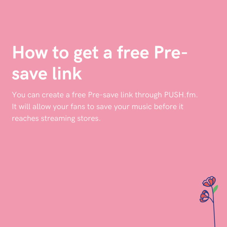 How to get a free Pre-save link